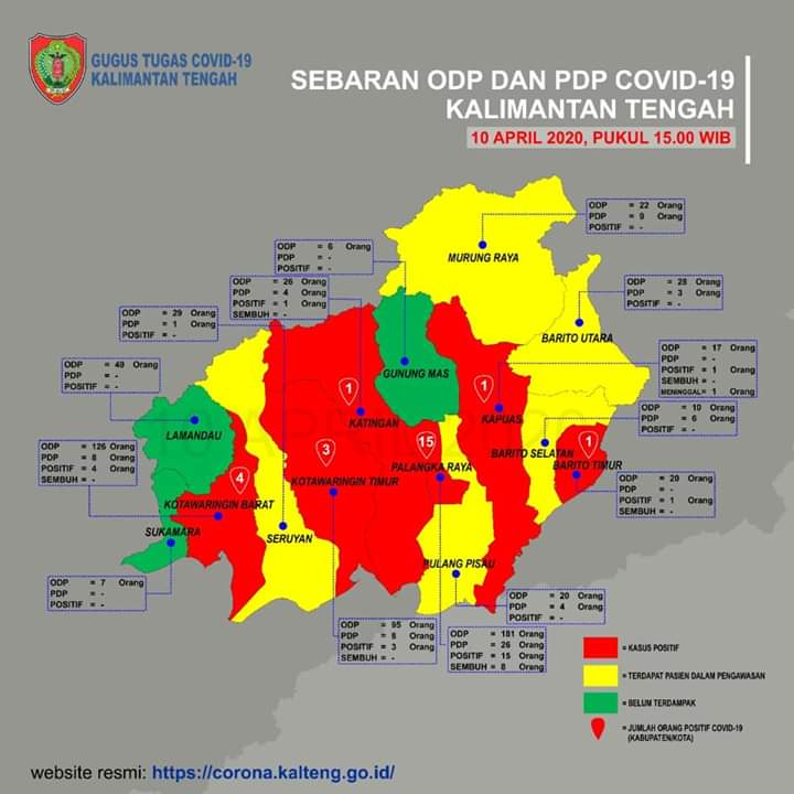Satu Pasien Covid-19 di Kalteng Meninggal Dunia