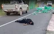 Tabrak Tiang Penyemprotan Disinfektan, “Pendekar Mabuk” Terkapar di Jalan