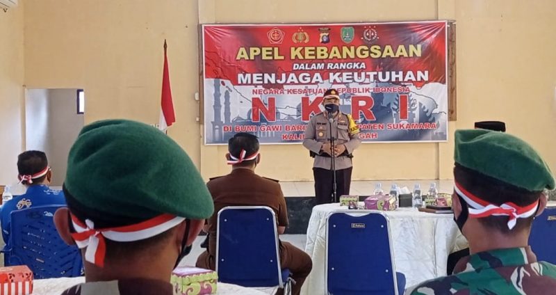 Polres Katingan Gelar Apel Kebangsaan Dalam Rangka Menjaga Keutuhan NKRI