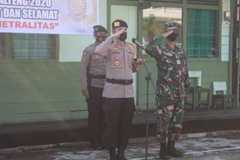 Polsek Katingan Tengah Laksanakan Giat Gerakan Kampanye Pakai Masker