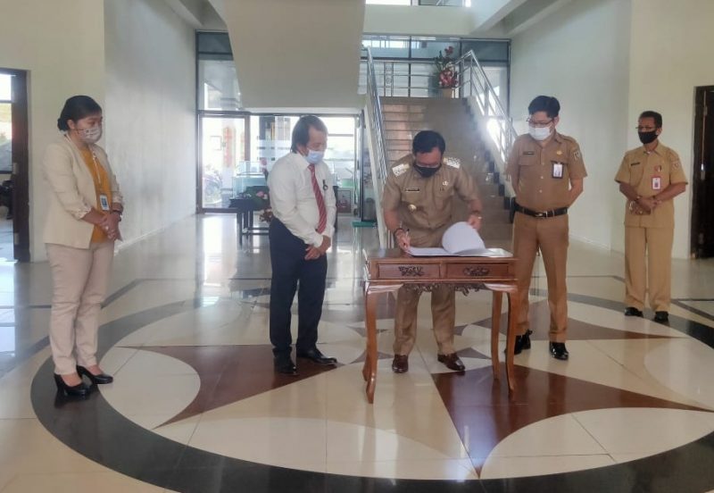 Pemkab Katingan dan Bank Kalteng Tandatangani Perjanjian Kemitraan