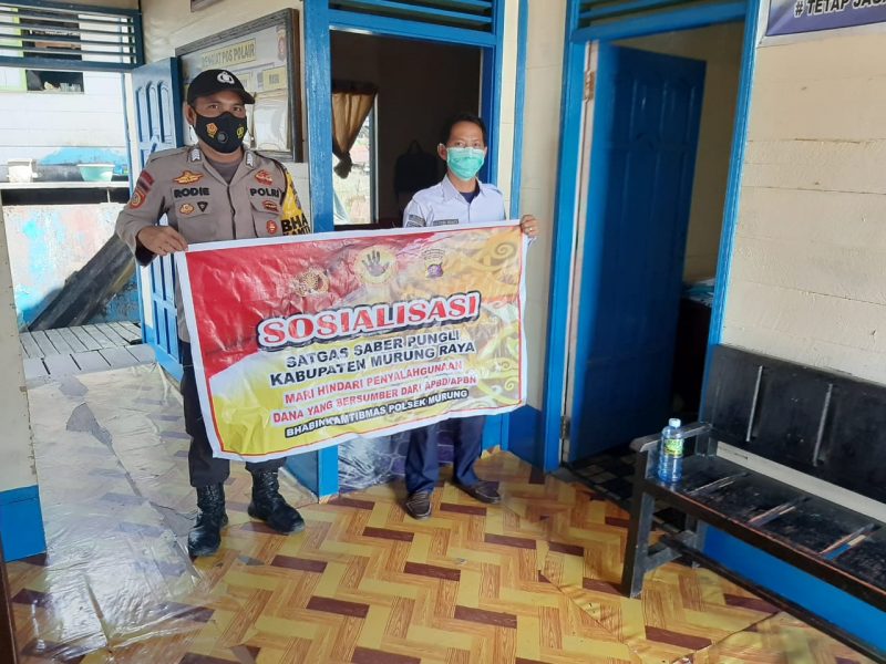 Bhabinkamtibmas Desa Muara Jaan Serukan Imbauan Prokes