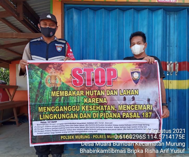 Bripka Kriswanto Sambang Warga untuk Ingatkan Prokes