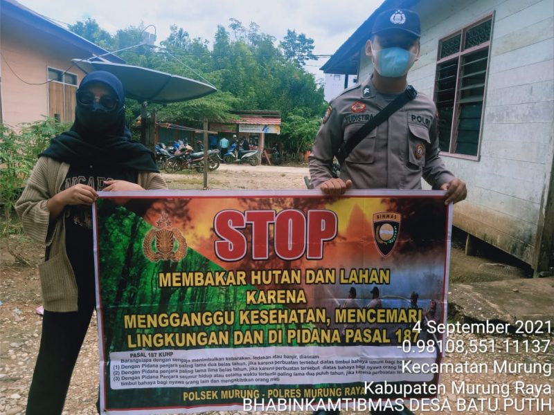 Cegah Bencana Asap, Bripka Akhmad Kholil Imbau Masyarakat Tidak Bakar Lahan