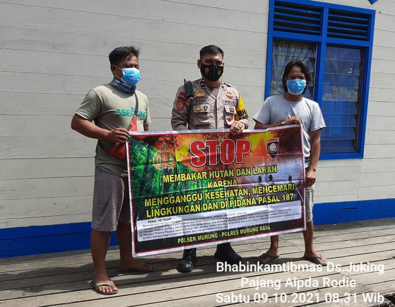 Cegah Bencana Asap, Aipda Rodie Ingatkan Warga Jangan Bakar Lahan