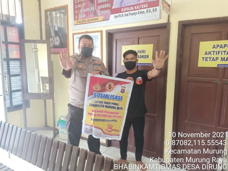 Personel Polsek Murung Pantau Vaksinasi di Desa Panu’ut