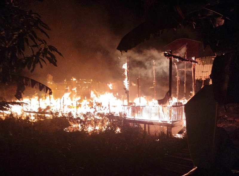 Rumah Warga Pegatan Hulu Terbakar, Motor dan Peralatan Elektronik Ludes