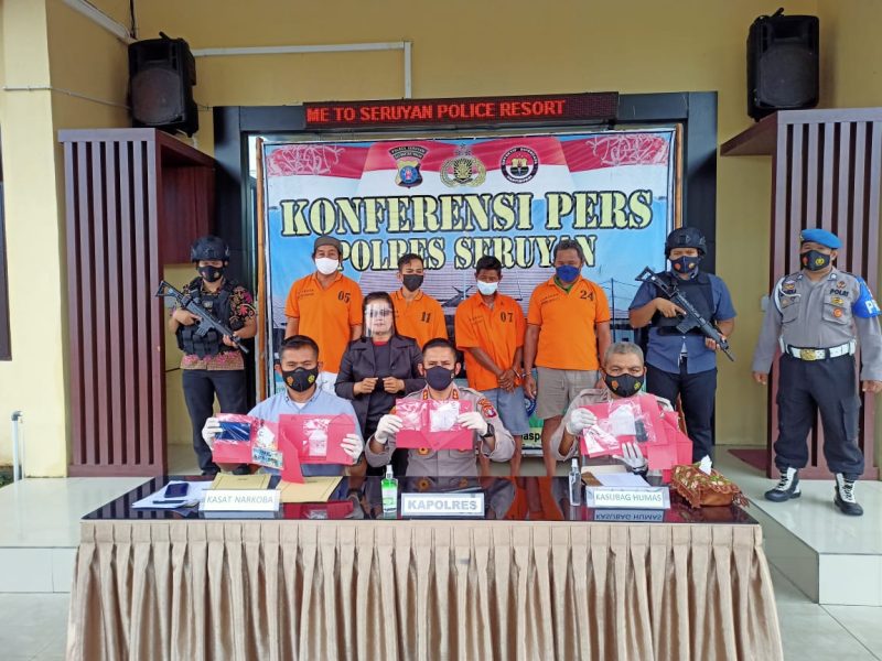 Polres Seruyan Amankan Empat Tersangka Pengedar Narkoba