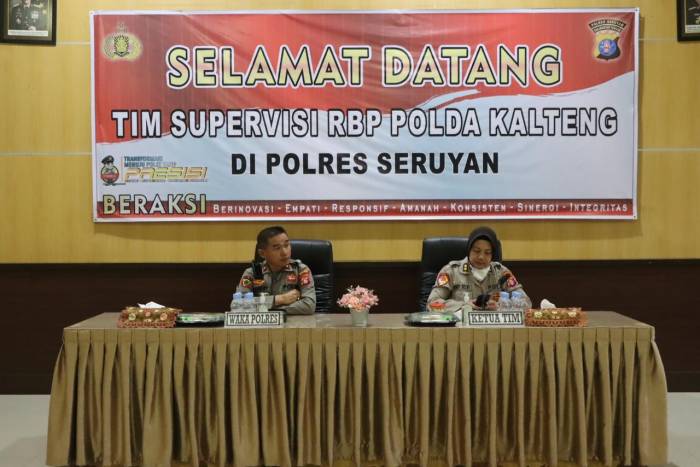 Biro Rena Polda Kalteng Laksanakan Giat Supervisi RBP di Polres Seruyan