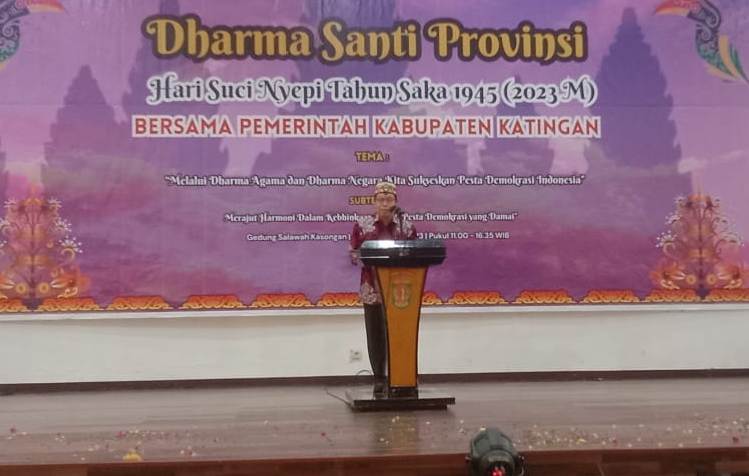 PHDI Kalteng  dan Pemkab Katingan Laksanakan Perayaan Dharma Santi Nyepi Tahun Baru Saka 1945