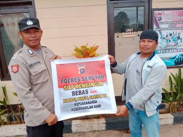 Personel Polsek Seruyan Tengah Tingkatkan Himbuan Saber Pungli