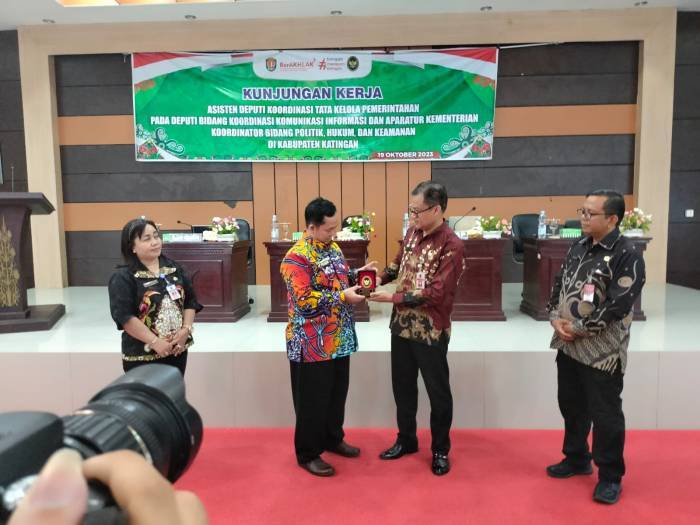 Pj. Bupati Katingan Terima Kunjungan Kerja Asisten Deputi Kemenkopolhukam