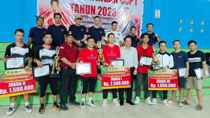 PB. Bank Kalteng Juara I Kejuaraan Bulu Tangkis Garuda Katingan Cup I Tahun 2023