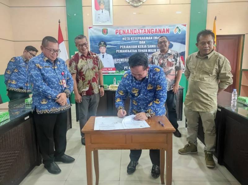 Pemkab Katingan dan PT. AUS Tandatangani Nota Kesepahaman Pemanfaatan Tanah Milik Daerah