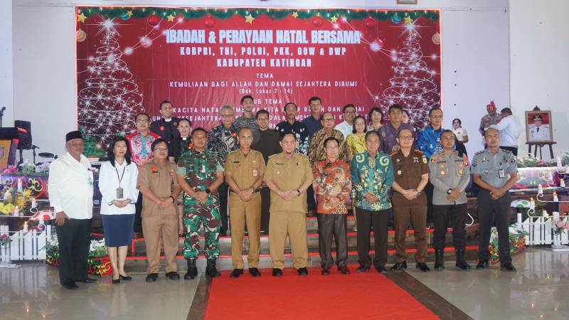 Korpri, TNI, Polri, PKK, GOW dan DWP Katingan Gelar Natal Bersama