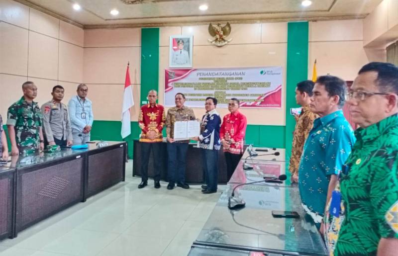 Hadapi  Pilkada Tahun 2024, Badan Kesbangpol dan BPJS Ketenagakerjaan Tandatangani Kerjasama