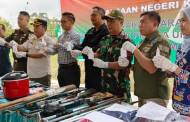 Kejaksaan Negeri Katingan Musnahkan Barang Bukti Tindak Pindana Umum