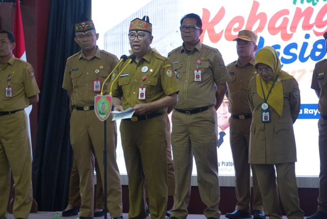 Pimpin Upacara Harkitnas, Plt Sekda Kalteng Sosialisasikan Visi Misi Gubernur dan Program Prioritas