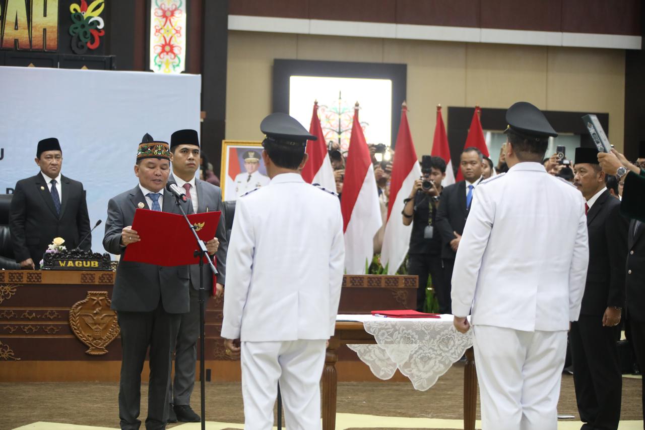 Lantik Bupati dan Wakil Bupati Lamandau, Ini Pesan Gubernur Kalteng