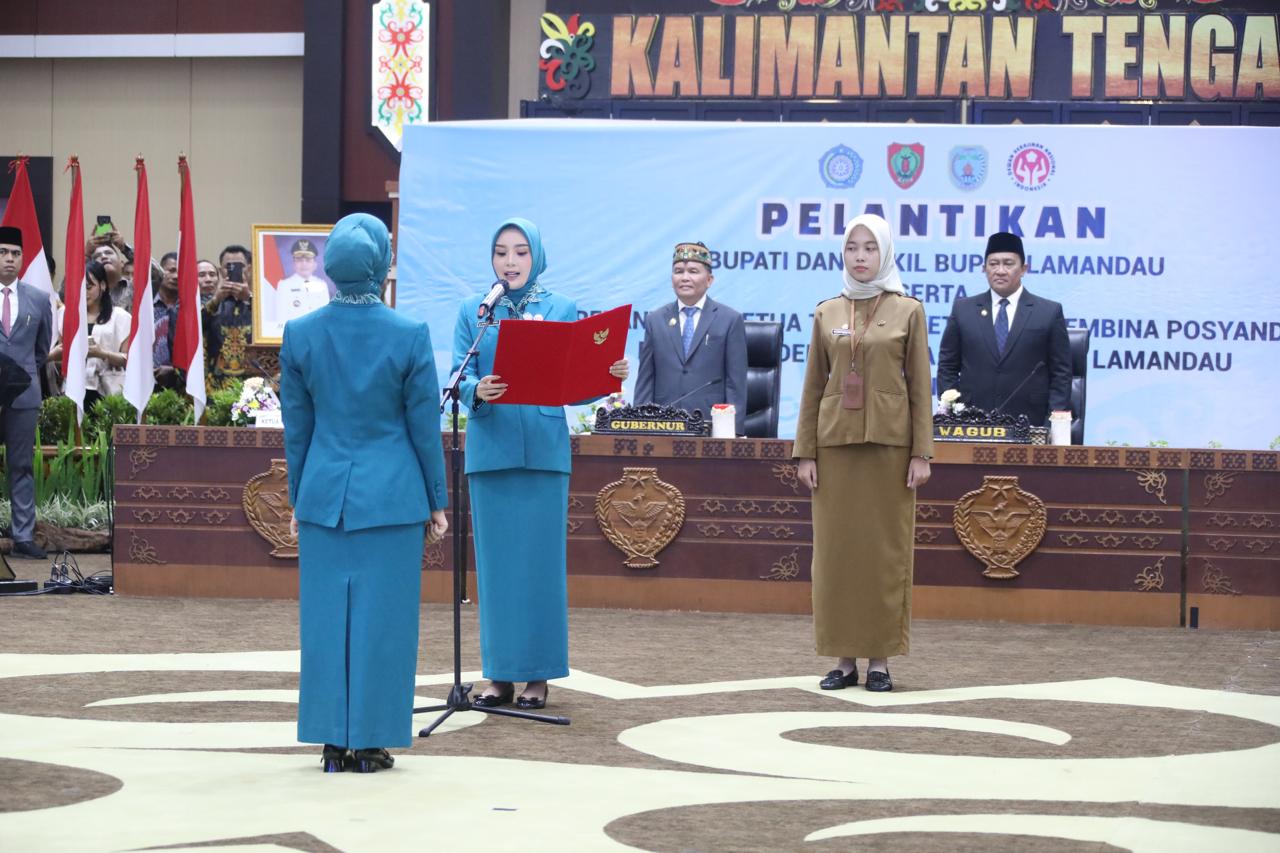 Ketua TP-PKK Kalteng Lantik Ketua TP-PKK Kabupaten Lamandau