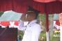 Wabup Ikuti Upacara Penurunan Bendera di Istana Negara Secara Daring