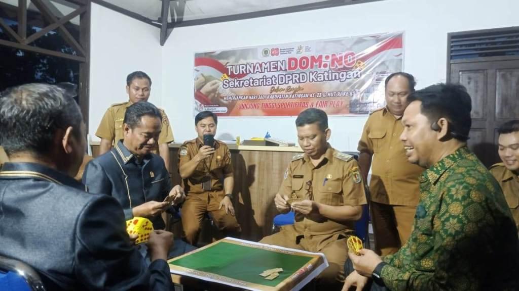 Semarakan HUT RI ke-80, Sekretariat DPRD Katingan Gelar Turnamen Domino