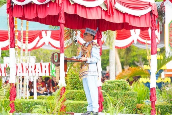 Gubernur Kalteng Pimpin Upacara Hari Jadi ke-23 Katingan