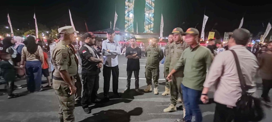 Satpol PP Amankan Huma Betang Night di Bundaran Besar