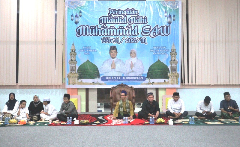 Bupati Katingan dan Wakil Menggelar Peringatan Maulid Nabi Muhammad SAW 1447 H